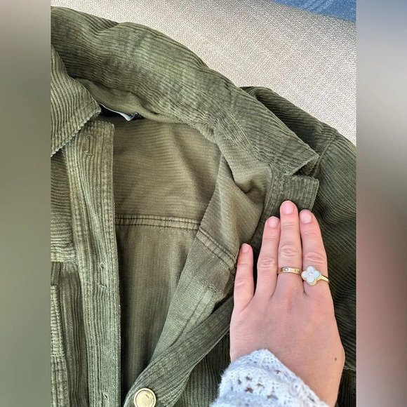 Zara Green Corduroy Pocket Jacket M size NWOT - Picture 8 of 10